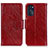 Custodia Portafoglio In Pelle Cover con Supporto N05P per Motorola Moto G 5G (2022) Rosso