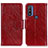 Custodia Portafoglio In Pelle Cover con Supporto N05P per Motorola Moto G Pure Rosso