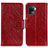 Custodia Portafoglio In Pelle Cover con Supporto N05P per Oppo A94 4G Rosso