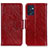 Custodia Portafoglio In Pelle Cover con Supporto N05P per Oppo Find X5 Lite 5G Rosso