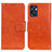 Custodia Portafoglio In Pelle Cover con Supporto N05P per Oppo Reno7 SE 5G Arancione