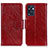 Custodia Portafoglio In Pelle Cover con Supporto N05P per Oppo Reno7 SE 5G Rosso