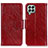 Custodia Portafoglio In Pelle Cover con Supporto N05P per Samsung Galaxy M33 5G Rosso