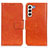 Custodia Portafoglio In Pelle Cover con Supporto N05P per Samsung Galaxy S22 Plus 5G Arancione