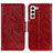 Custodia Portafoglio In Pelle Cover con Supporto N05P per Samsung Galaxy S22 Plus 5G Rosso