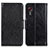 Custodia Portafoglio In Pelle Cover con Supporto N05P per Samsung Galaxy XCover 5 SM-G525F Nero