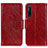 Custodia Portafoglio In Pelle Cover con Supporto N05P per Sony Xperia 1 V Rosso