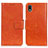 Custodia Portafoglio In Pelle Cover con Supporto N05P per Sony Xperia Ace III Arancione