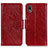 Custodia Portafoglio In Pelle Cover con Supporto N05P per Sony Xperia Ace III Rosso