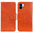 Custodia Portafoglio In Pelle Cover con Supporto N05P per Xiaomi Redmi A2 Plus Arancione