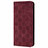 Custodia Portafoglio In Pelle Cover con Supporto N06 per Samsung Galaxy Note 20 5G Rosso Rosa