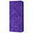 Custodia Portafoglio In Pelle Cover con Supporto N06 per Samsung Galaxy Note 20 5G Viola