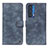 Custodia Portafoglio In Pelle Cover con Supporto N06P per Motorola Moto Edge (2021) 5G Blu