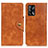Custodia Portafoglio In Pelle Cover con Supporto N06P per Oppo A74 4G Marrone