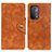 Custodia Portafoglio In Pelle Cover con Supporto N06P per Oppo A74 5G Marrone