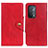 Custodia Portafoglio In Pelle Cover con Supporto N06P per Oppo A74 5G Rosso