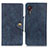 Custodia Portafoglio In Pelle Cover con Supporto N06P per Samsung Galaxy XCover 5 SM-G525F Blu
