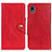Custodia Portafoglio In Pelle Cover con Supporto N06P per Sony Xperia Ace III Rosso