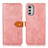 Custodia Portafoglio In Pelle Cover con Supporto N07P per Motorola Moto E32s Rosa