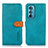 Custodia Portafoglio In Pelle Cover con Supporto N07P per Motorola Moto Edge 30 5G Ciano