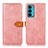 Custodia Portafoglio In Pelle Cover con Supporto N07P per Motorola Moto Edge Lite 5G Rosa
