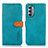 Custodia Portafoglio In Pelle Cover con Supporto N07P per Motorola Moto G Stylus (2022) 4G Ciano