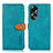 Custodia Portafoglio In Pelle Cover con Supporto N07P per Oppo A58 5G Ciano