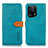 Custodia Portafoglio In Pelle Cover con Supporto N07P per Oppo Find X5 5G Ciano