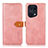 Custodia Portafoglio In Pelle Cover con Supporto N07P per Oppo Find X5 Pro 5G Rosa