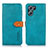Custodia Portafoglio In Pelle Cover con Supporto N07P per Oppo K10 5G Ciano