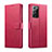 Custodia Portafoglio In Pelle Cover con Supporto N08 per Samsung Galaxy Note 20 Ultra 5G Rosso