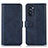 Custodia Portafoglio In Pelle Cover con Supporto N08P per Motorola Moto G52j 5G Blu