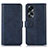 Custodia Portafoglio In Pelle Cover con Supporto N08P per Oppo A58 5G Blu