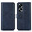 Custodia Portafoglio In Pelle Cover con Supporto N08P per Oppo A78 5G Blu