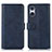 Custodia Portafoglio In Pelle Cover con Supporto N08P per Sony Xperia 5 V Blu