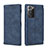 Custodia Portafoglio In Pelle Cover con Supporto N09 per Samsung Galaxy Note 20 5G Blu