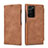 Custodia Portafoglio In Pelle Cover con Supporto N09 per Samsung Galaxy Note 20 Ultra 5G Marrone Chiaro