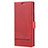 Custodia Portafoglio In Pelle Cover con Supporto N11 per Samsung Galaxy Note 20 Ultra 5G Rosso