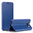 Custodia Portafoglio In Pelle Cover con Supporto P01 per Samsung Galaxy S8 Blu