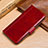 Custodia Portafoglio In Pelle Cover con Supporto P01 per Samsung Galaxy S9 Rosso