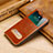 Custodia Portafoglio In Pelle Cover con Supporto P02 per Apple iPhone X Arancione