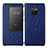 Custodia Portafoglio In Pelle Cover con Supporto P02 per Huawei Mate 20 Pro Blu
