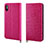 Custodia Portafoglio In Pelle Cover con Supporto P03 per Apple iPhone X Rosa Caldo