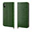 Custodia Portafoglio In Pelle Cover con Supporto P03 per Apple iPhone X Verde