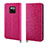Custodia Portafoglio In Pelle Cover con Supporto P04 per Huawei Mate 20 Pro Rosa Caldo