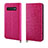 Custodia Portafoglio In Pelle Cover con Supporto P04 per Samsung Galaxy S10 5G Rosa Caldo