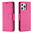 Custodia Portafoglio In Pelle Cover con Supporto per Apple iPhone 13 Pro Max Rosa Caldo