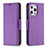 Custodia Portafoglio In Pelle Cover con Supporto per Apple iPhone 13 Pro Max Viola