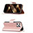 Custodia Portafoglio In Pelle Cover con Supporto per Apple iPhone 14 Pro Oro Rosa