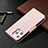 Custodia Portafoglio In Pelle Cover con Supporto per Apple iPhone 14 Pro Oro Rosa